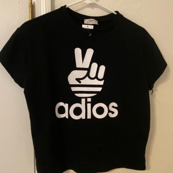 Adios Crop Tee - Picture 1 of 3